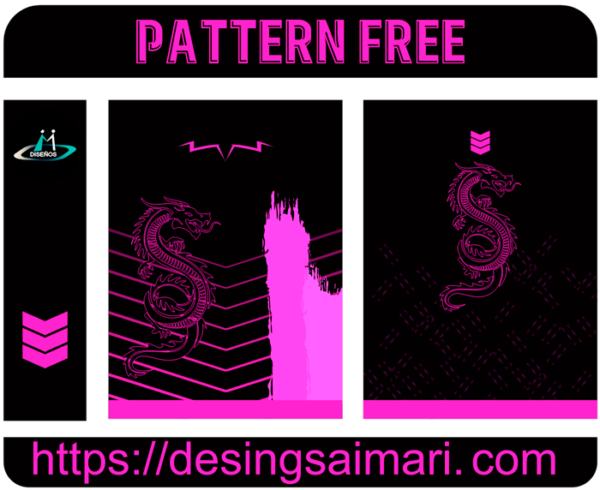 Pattern Dragon Fuxia 2023 Desings Aimari