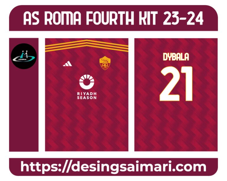 AS Roma Fourth Kit 23 24 Desings Aimari