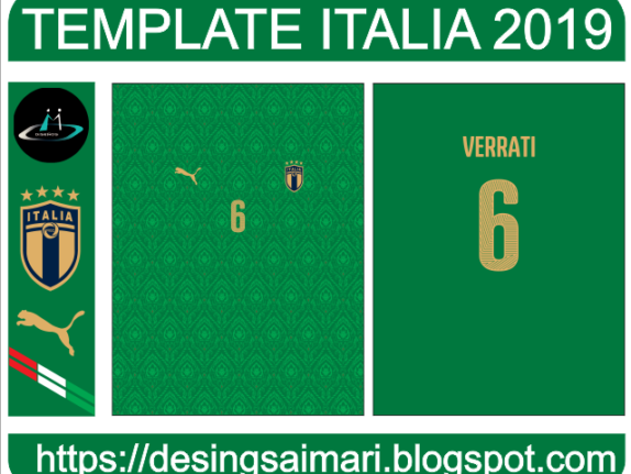 VECTOR CAMISETA ITALIA 2019-20 RENACIMIENTO