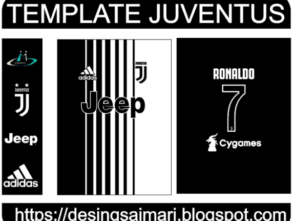 TEMPLATE JUVENTUS BLANCO Y NEGRO