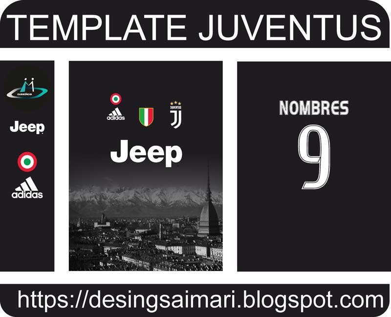 Plantilla para sublimar camiseta Juventus 2020