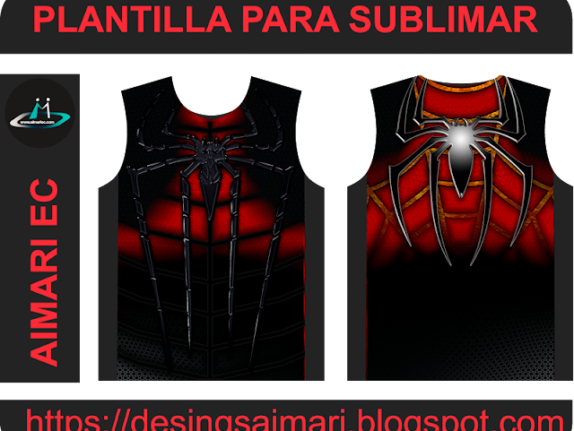 SPIDERMAN plantilla para sublimar camisetas