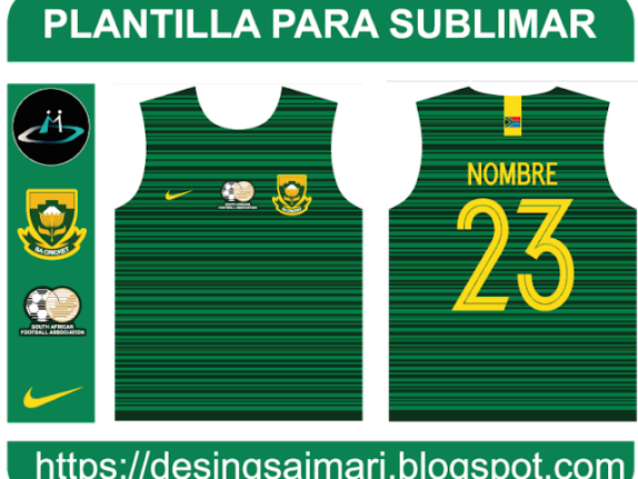 Jersey Sudáfrica 2018 vector para sublimar