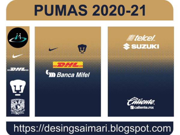 Pumas UNAM Playera NIKE 2020 vector