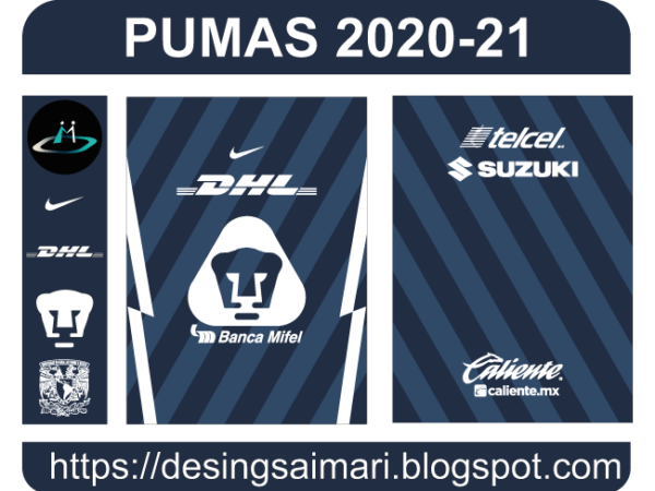 Pumas Nike 2020-21 Visita Vector