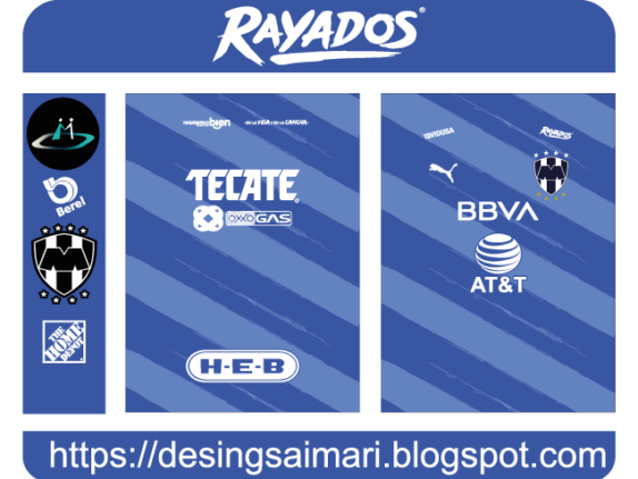 Rayados de Monterrey 2021-21 Visitante (Vector)