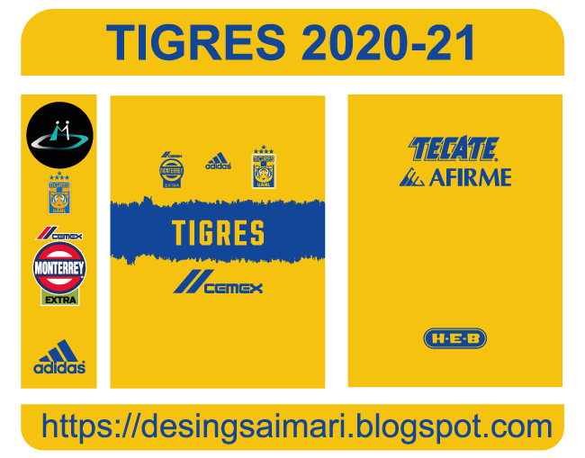 Tigres UANL Local 2020-21 vector