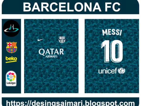 Barcelona FC 2019-20 concept Vector Free Download