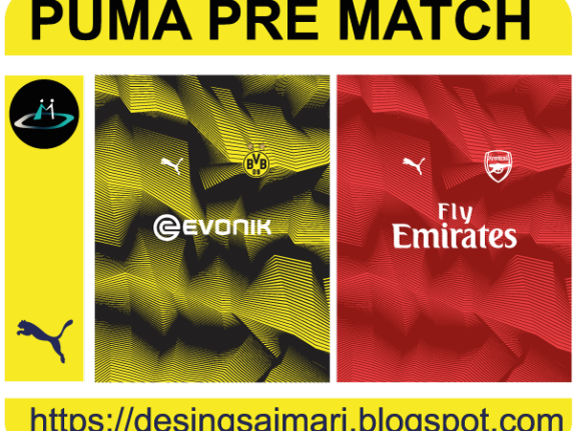 Puma Pre Match vector free download (Borussia,Arsenal)