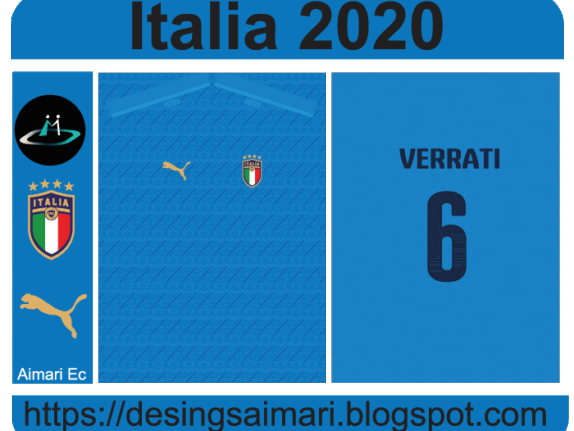 Camiseta Italia 2020 Personalizada