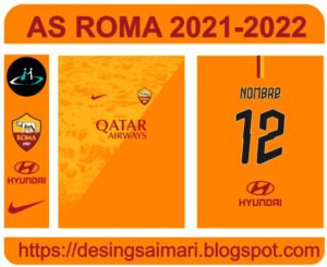 Uniforme As Roma 2021-22 home concept vector Free