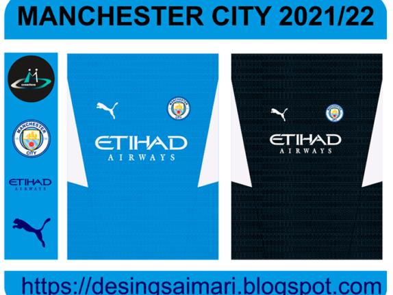 Manchester City 2021-22 Home Vector