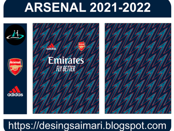 Arsenal Tercera Equipación 2021-22 Vector Free