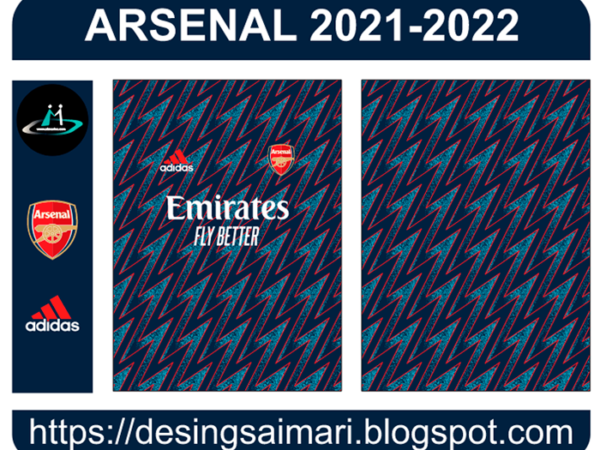 Arsenal Tercera Equipación 2021-22 Vector Free