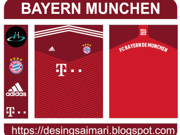 Bayern Munich Home 2021-22 Vector Free Download