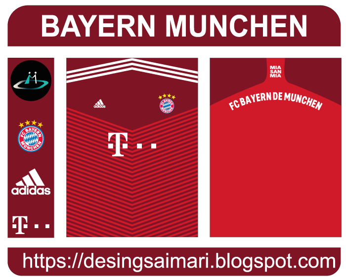 Bayern Munich Home 2021-22 Vector Free Download