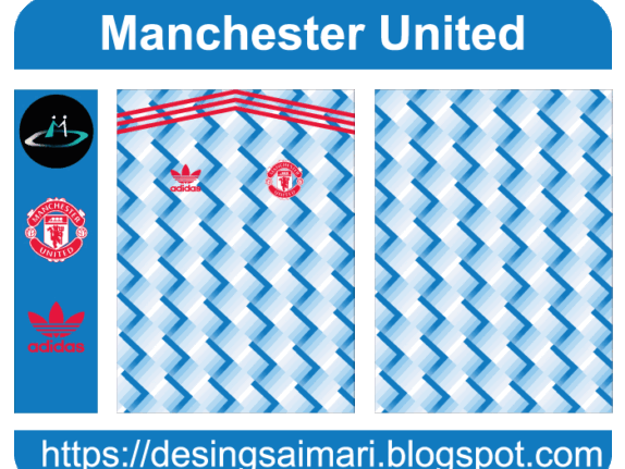 Manchester United Visita 2021-22 Vector Free Download