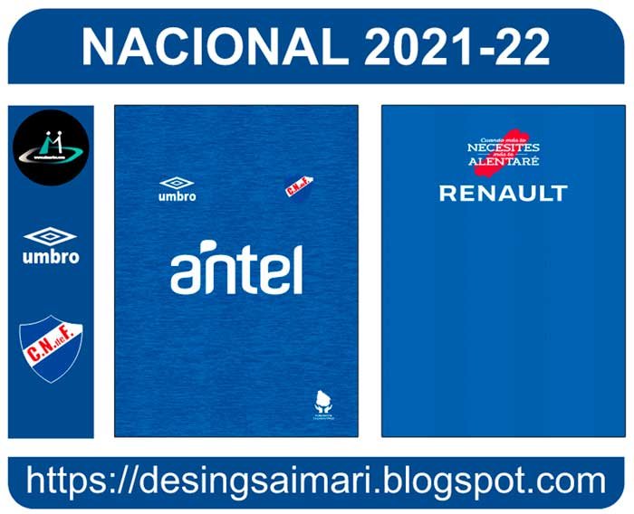Nacional Umbro 2021-22 Vector Free Download
