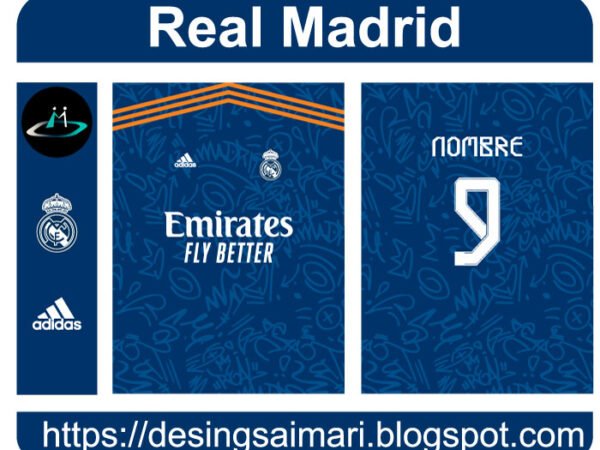 Real Madrid Away 2021-22 Vector Free Donwload