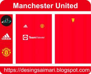 1a EquipaciÃ³n Manchester United 2021-22 Vector Free