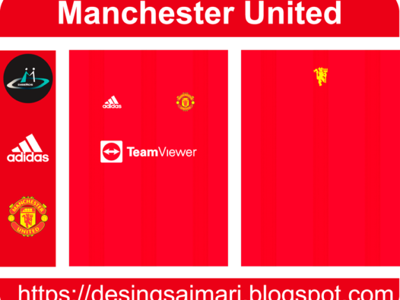 1a Equipación Manchester United 2021-22 Vector Free