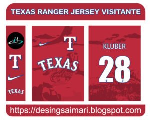 Texas Ranger Jersey Visitante FREE DOWNLOAD