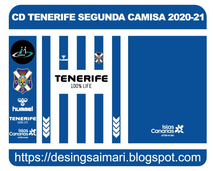 CD TENERIFE SEGUNDA CAMISA 2020-21 FREE DOWNLOAD