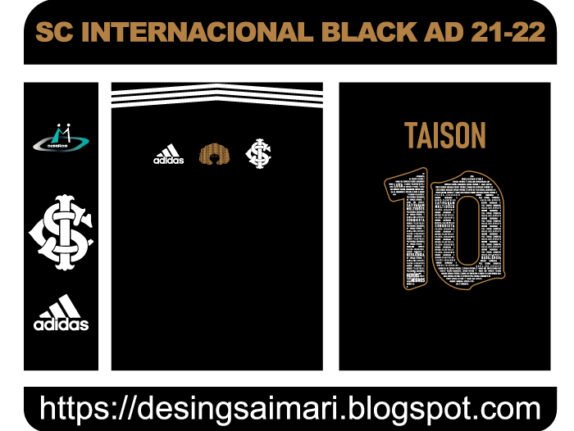 SC INTERNACIONAL BLACK AD 21-22 FREE DOWNLOAD