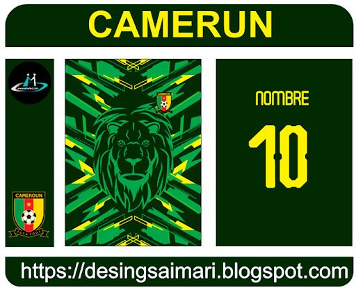 Camerun Jersey 2020-21 Home Vector Free Download