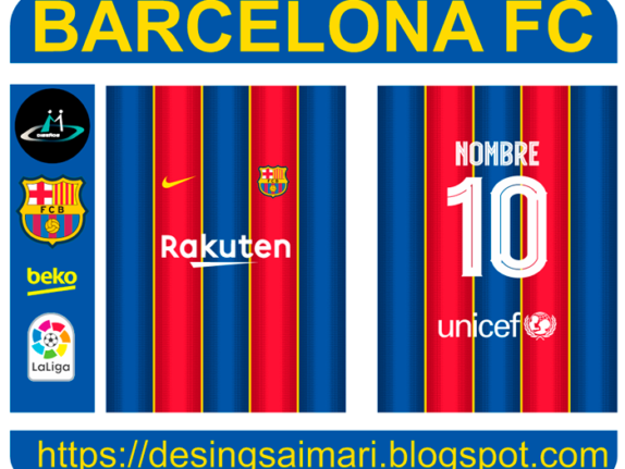 Barcelona 2020-21 Home Vector