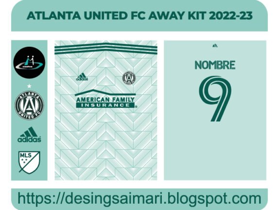 ATLANTA UNITED FC AWAY KIT 2022-23 VECTOR