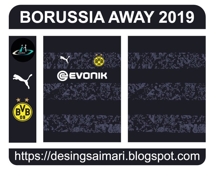 Borussia Away Kit 2019-20 Vector Free Donwload