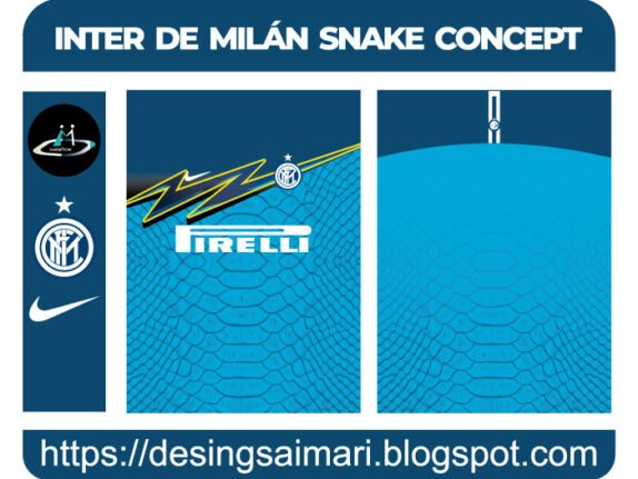 INTER DE MILÁN SNAKE CONCEPT VECTOR