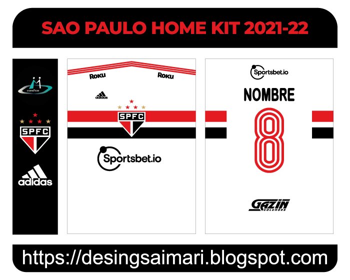 SAO PAULO HOME KIT 2021-22 FREE DOWNLOAD