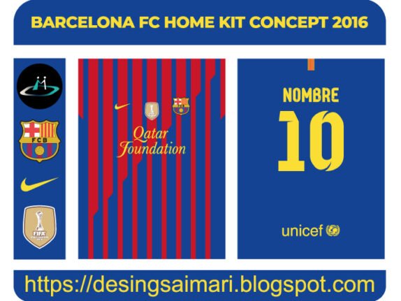 BARCELONA FC HOME KIT CONCEPT 2016 FREE DOWNLOAD