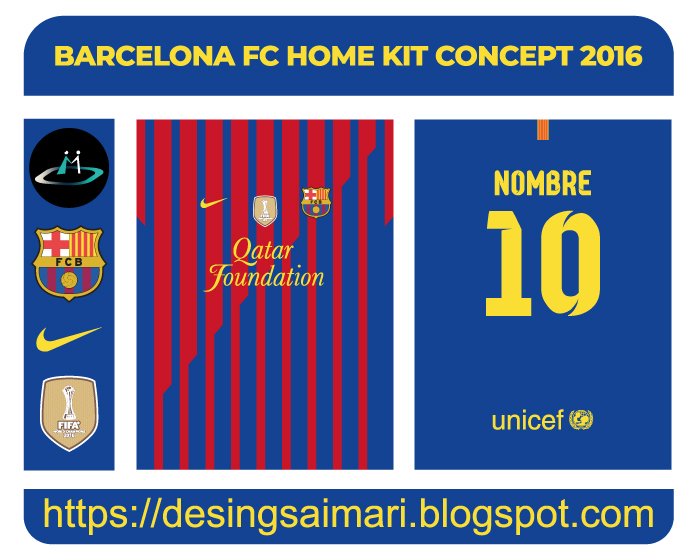 BARCELONA FC HOME KIT CONCEPT 2016 FREE DOWNLOAD