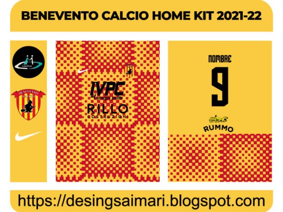 BENEVENTO CALCIO HOME KIT 2021-22 FREE DOWNLOAD