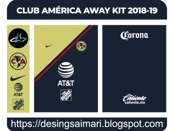 CLUB AMÉRICA AWAY KIT 2018-19 FREE DOWNLOAD