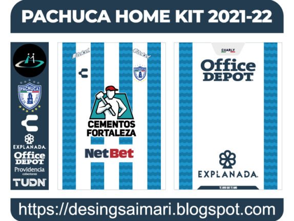 PACHUCA HOME KIT 2021-22 VECTOR DOWNLOAD