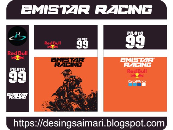 Motocross Emistar Racing Vector Free Download