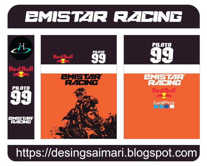 Motocross Emistar Racing Vector Free Download