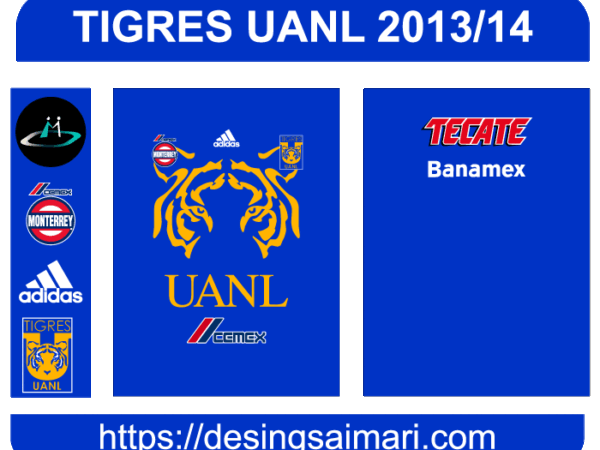 Jersey Vector Tigres UANL 2013-14 Free Download