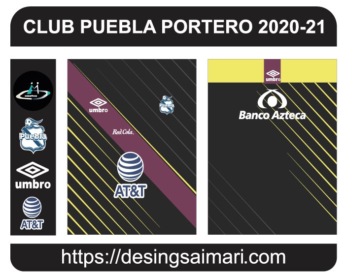 Club Puebla Portero Umbro 2020-21 Vector Free Download