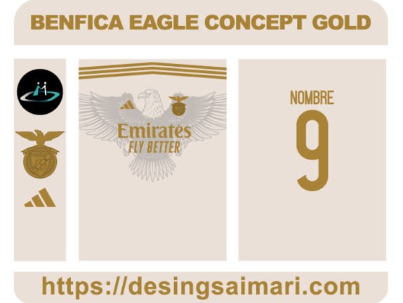 BENFICA EAGLE CONCEPT GOLD