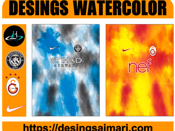 Desings Watercolor Football 2022