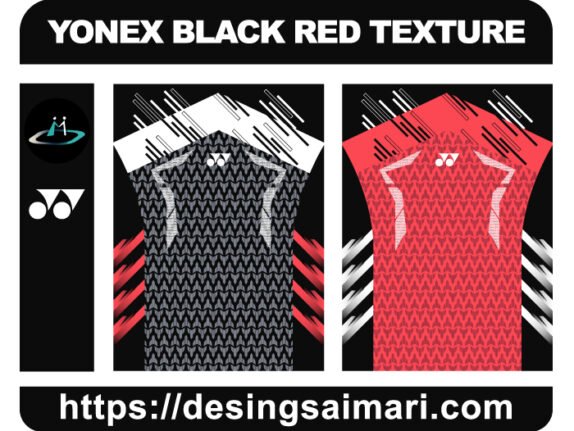 YONEX BLACK RED TEXTURE