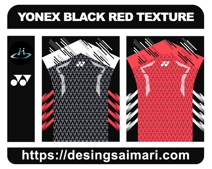 YONEX BLACK RED TEXTURE