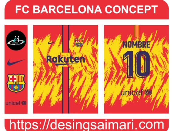 Fc Barcelona Concept 2021-22 Vector Free Download