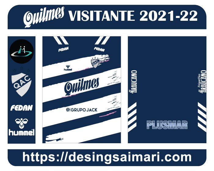 Camiseta Quilmes Hummel Visitante 2021-22