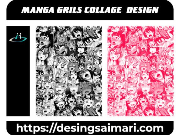 MANGA GRILS COLLAGE DESIGN